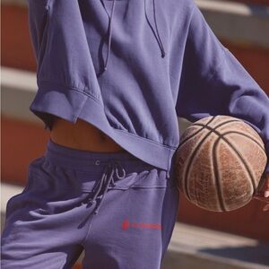 Free People Undefeated Set Purple Hoodie and Sweatpants Set